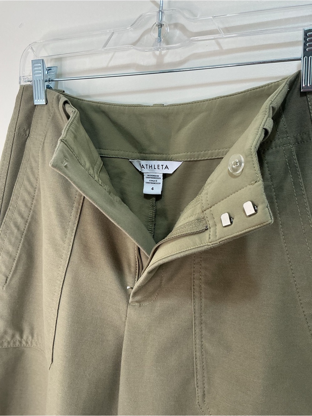 Athleta Skyline olive high-rise barrel leg pants Sz4 - Picture 5 of 8